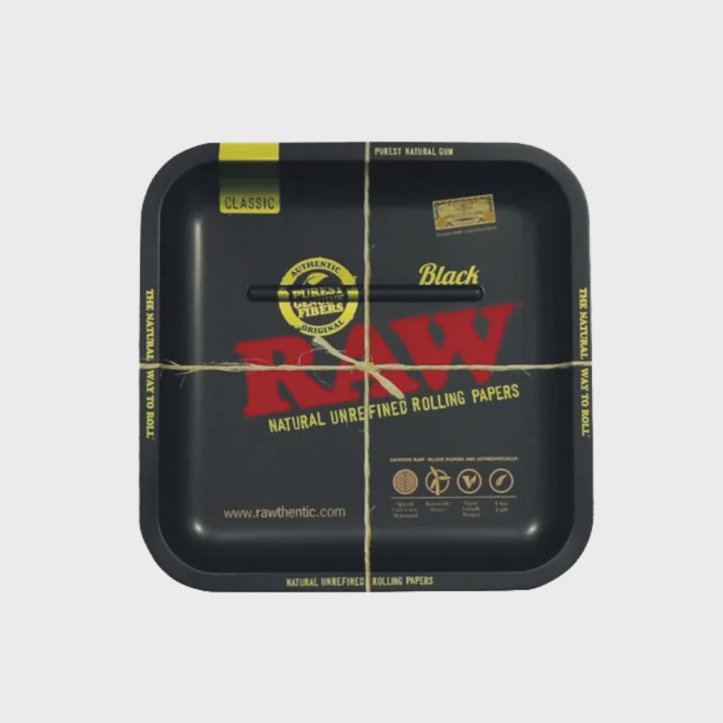 Raw Rolling Tray Square Black