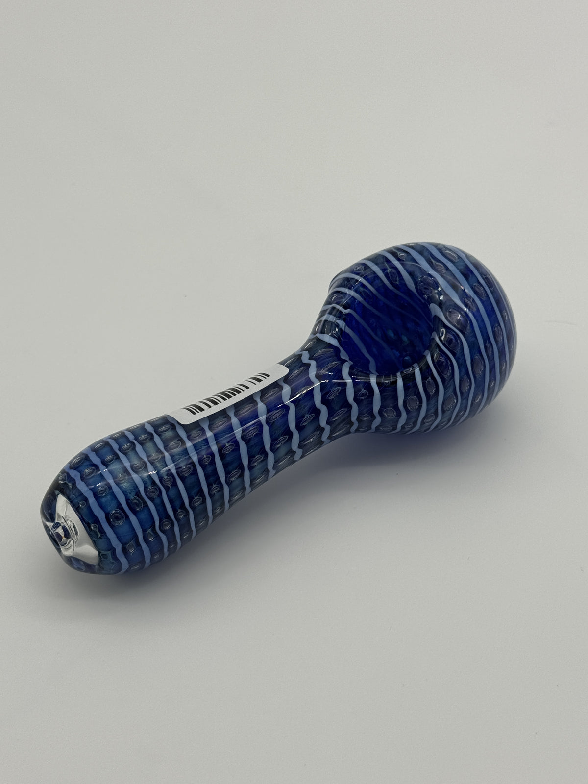 Glass Pipe Blue with little dots