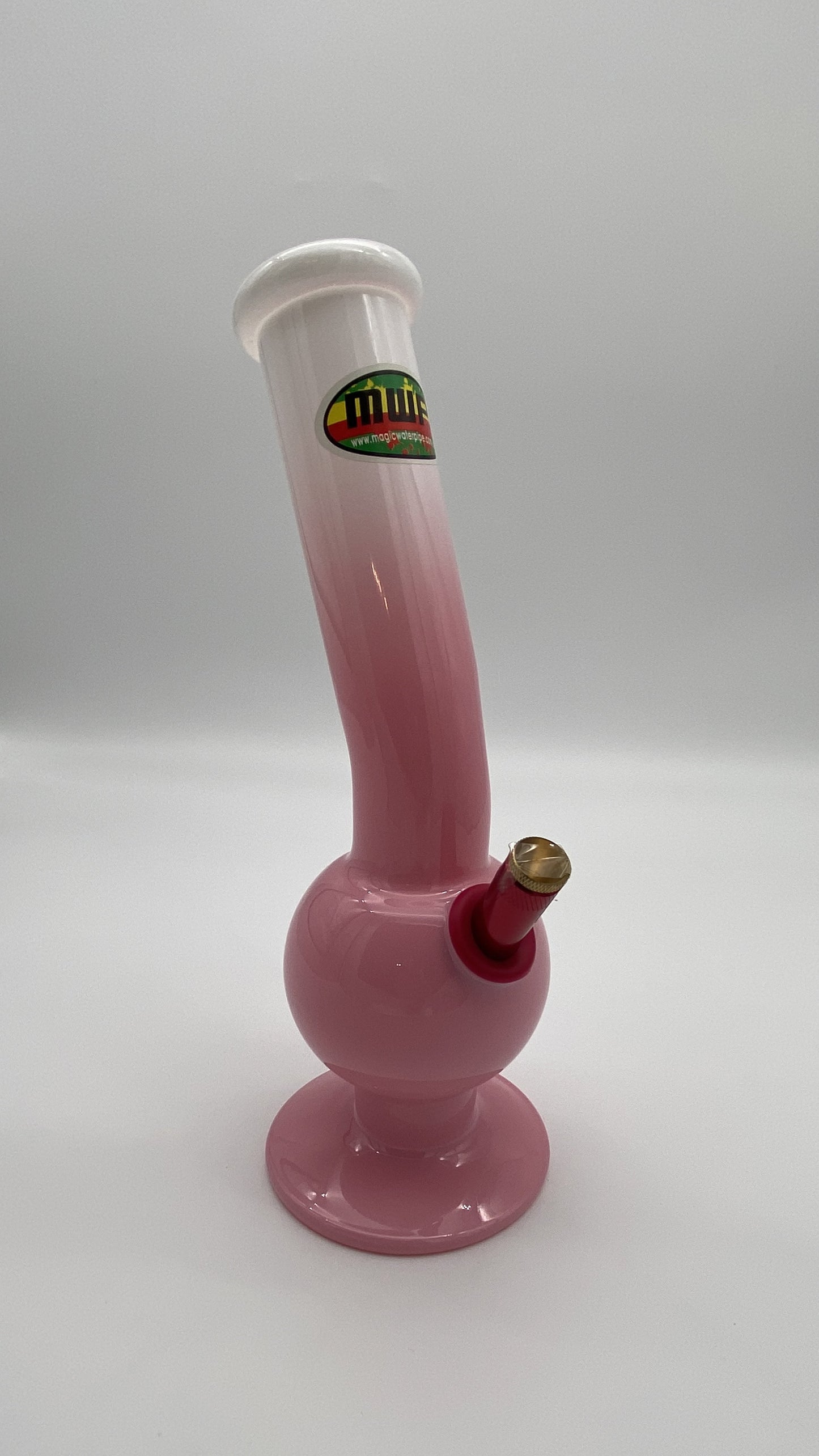 MWP Medium Bent Bubble Pink and White 28cm