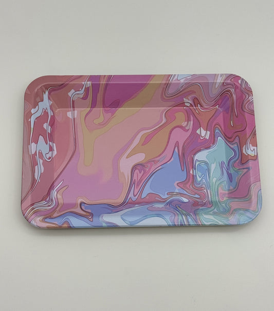 Liquid Pink Rolling tray Small