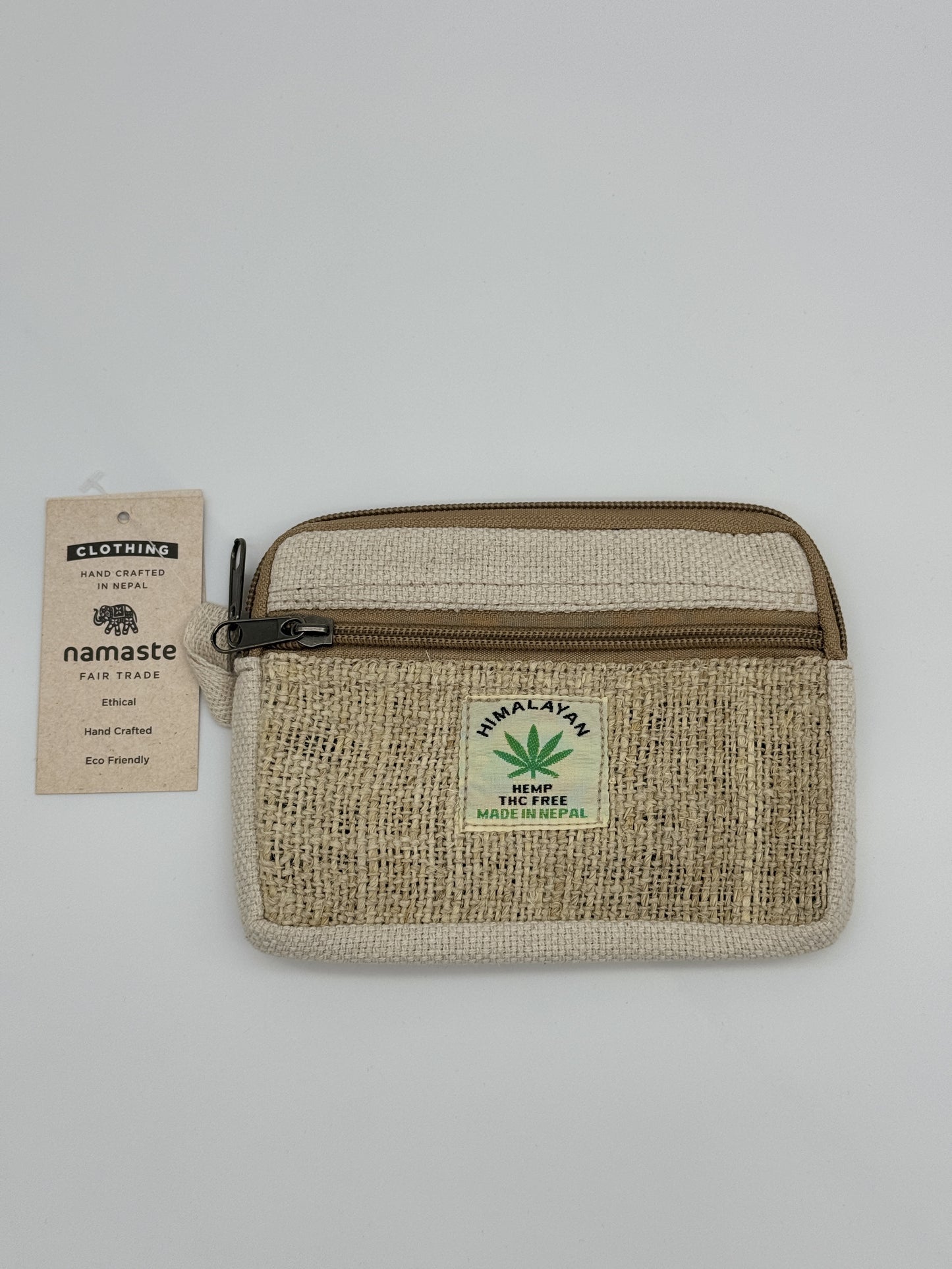 Natural Hemp Zip Purse