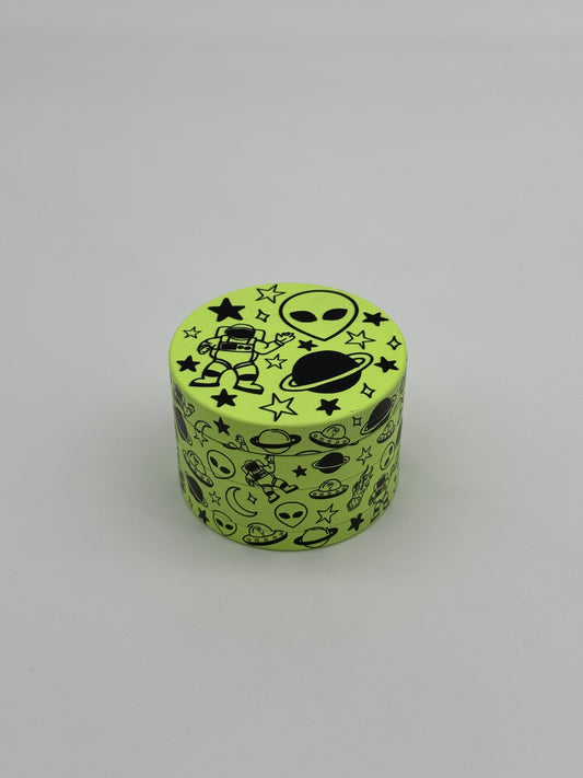 Canna Style Space Doodle Grinder Glow in the Dark