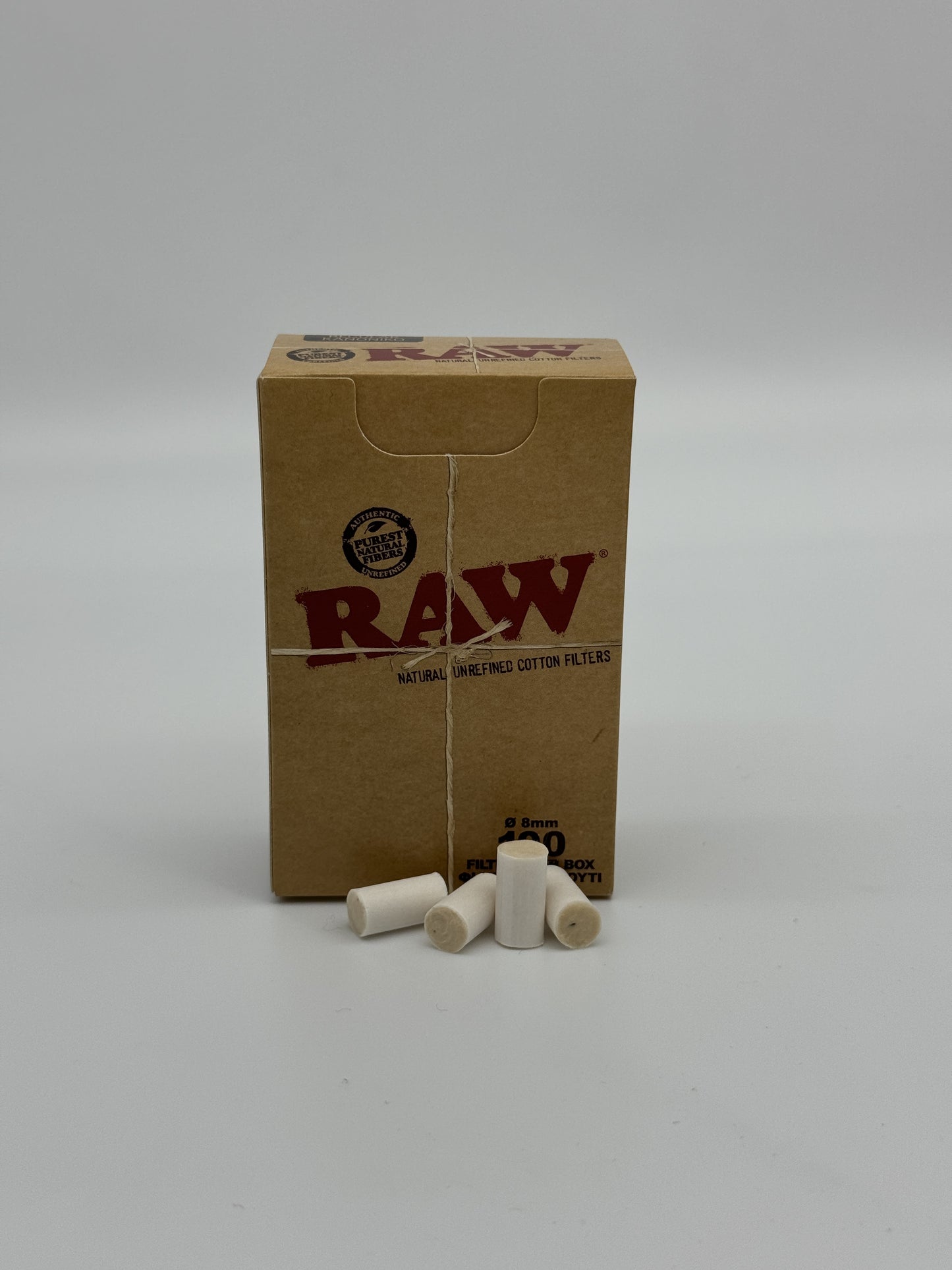 Raw Cotton filters 100/box 8mm