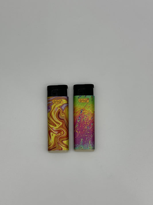 Trio Jet Lighter Rainbow Slick Design