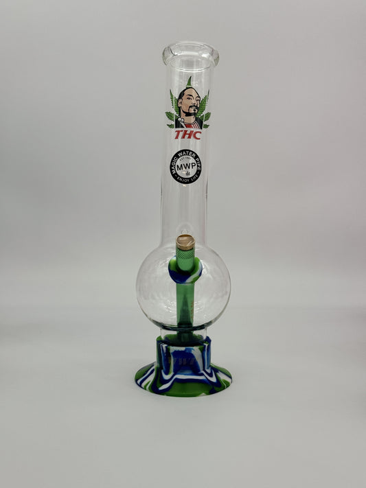 MWP Large Bent Bubble THC Green Blue 30cm