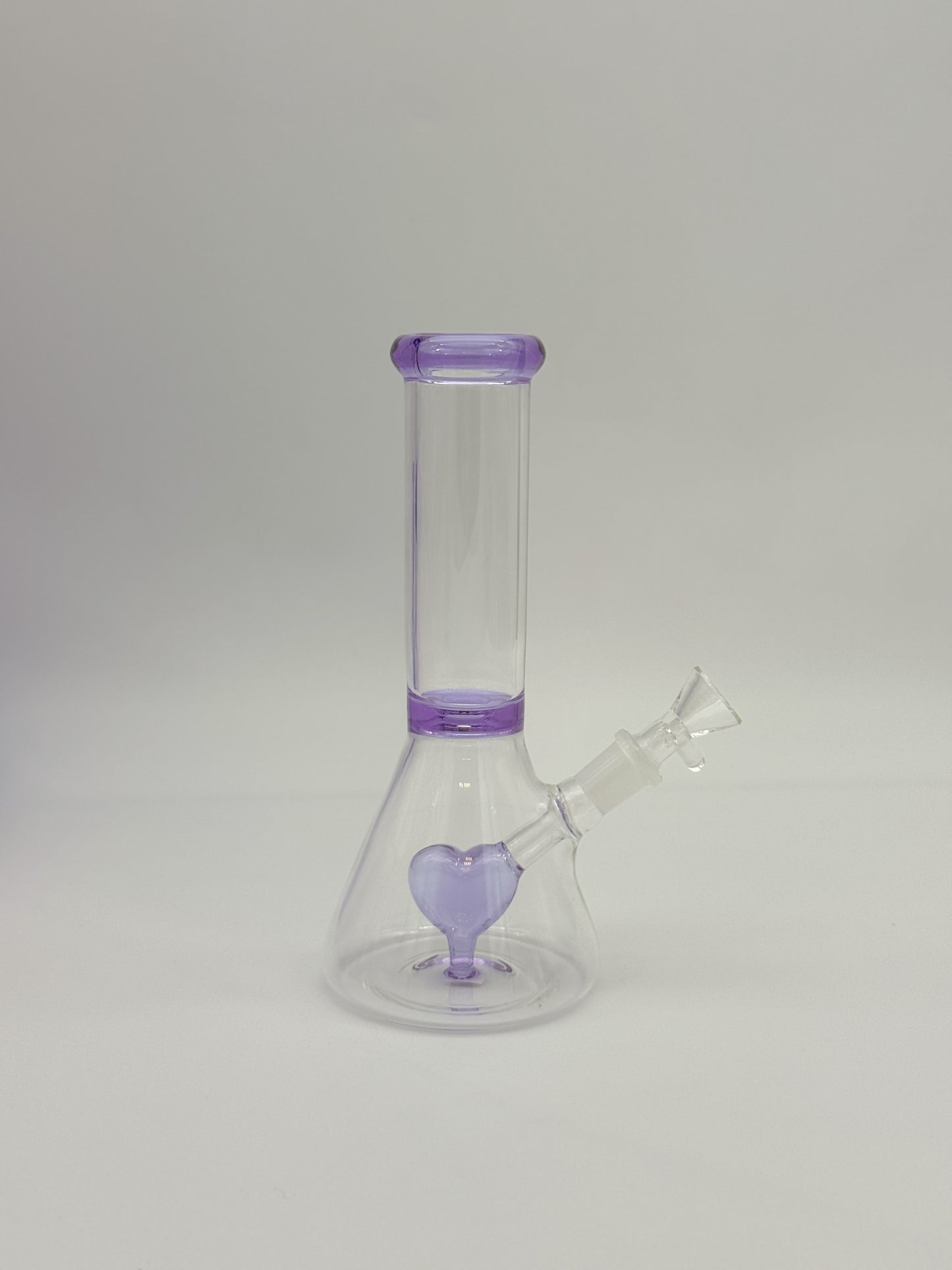 Prime Beaker Heart Bong Purple 20cm
