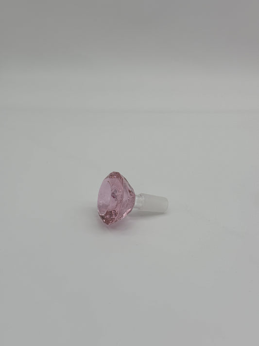 Glass Cone Piece Diamond Pink 14mm
