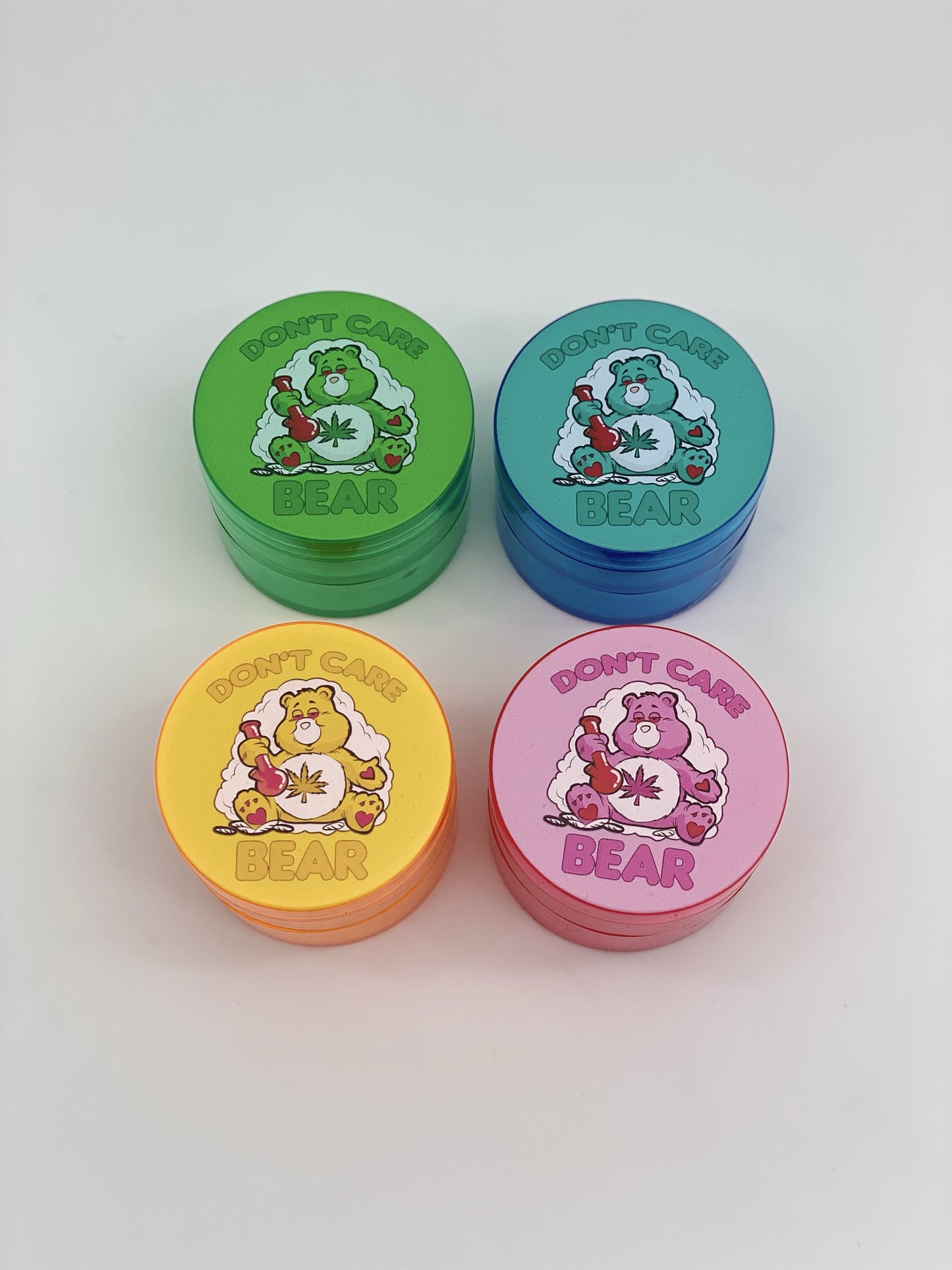 Don't Care Bear Plastic Grinder 3pc