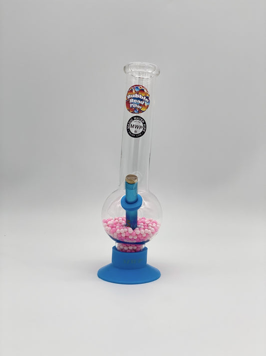 MWP Large Bent Bubble with Beads 30cm Blue
