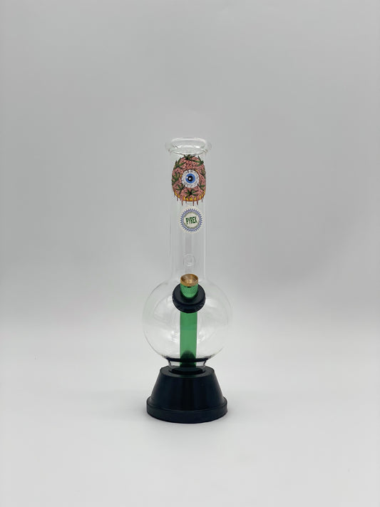 Pyrex Medium Bonza Bubble Bong 26cm Pink Eye