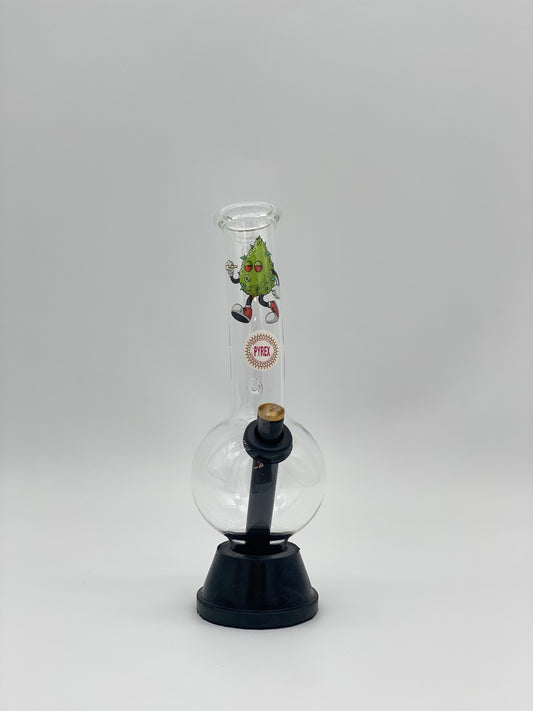 Pyrex Medium Bonza Bubble Bong 26cm Green Nugg