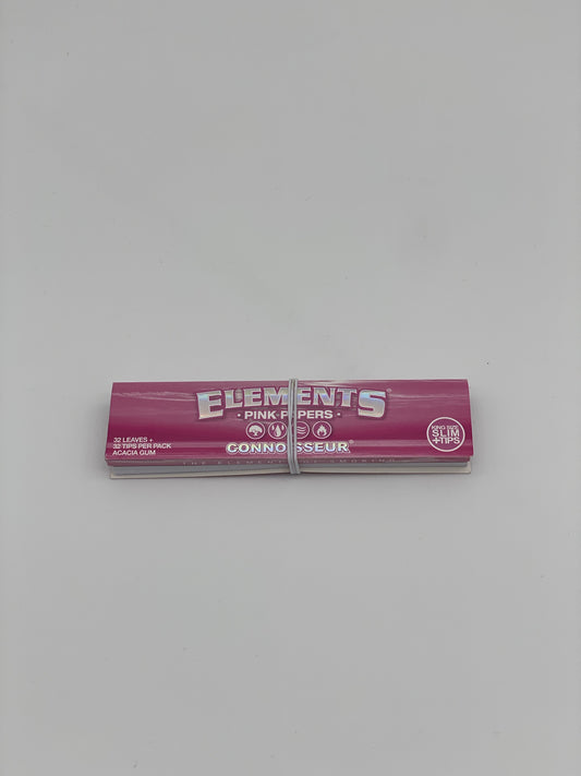 Elements Pink Papers King Size Slim Tips