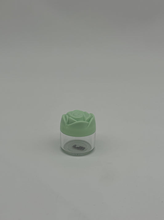 Rose Plastic Clear Container Green