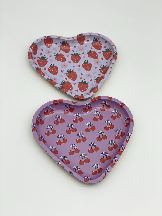 Metal Rolling Tray Heart Shaped  Assorted