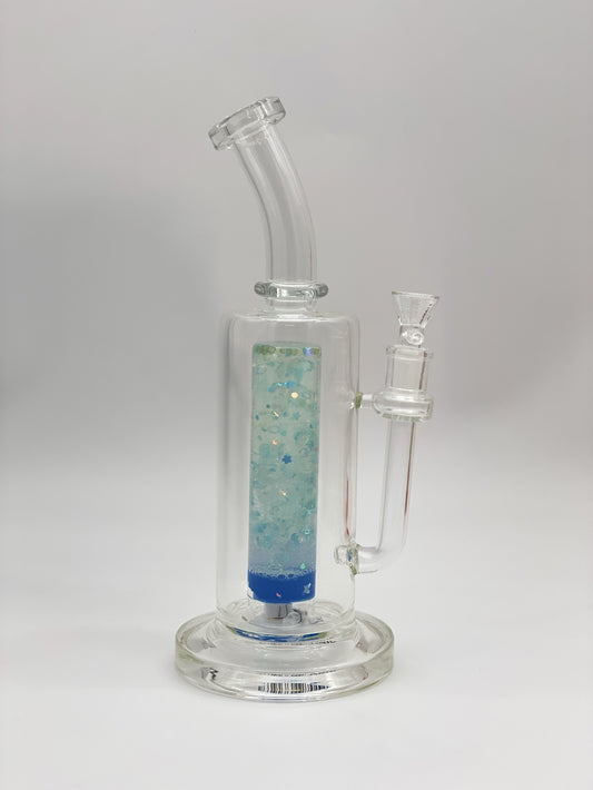 Glycerin LED Bong 30cm Blue
