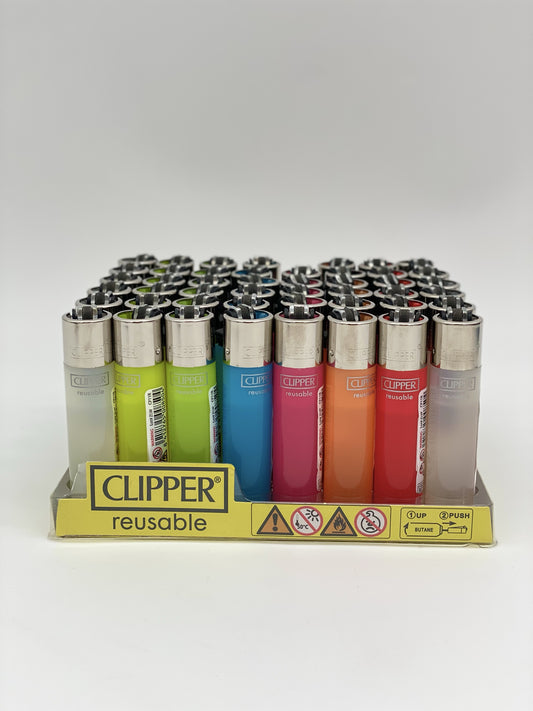 Clipper Lighter Transparent Assorted Colour