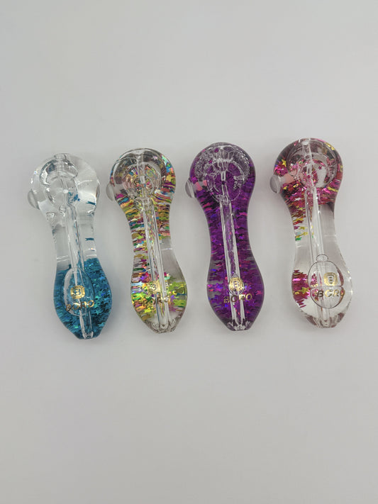 BORO Glass Pipe Star Glitter 12.5cm
