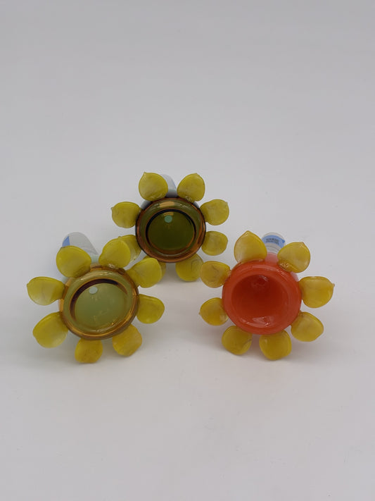 Glass cone piece 14mm Flower