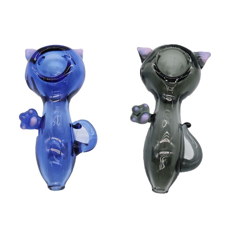 Glass Pipe 10.5cm Black Cat