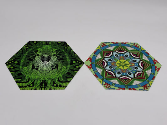 Silicone Bong mat hexagon glow in the dark