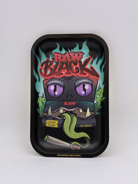Raw Rolling Tray Medium Black Monster