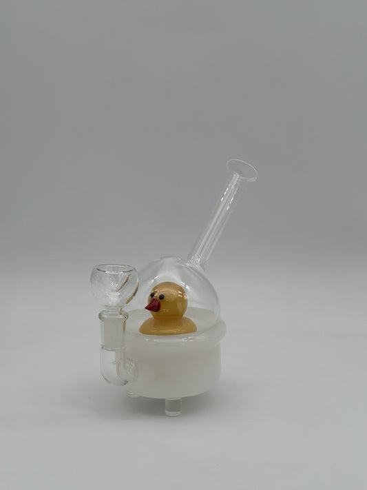 Floating Duck Bath Tube Glass Bong 17cm