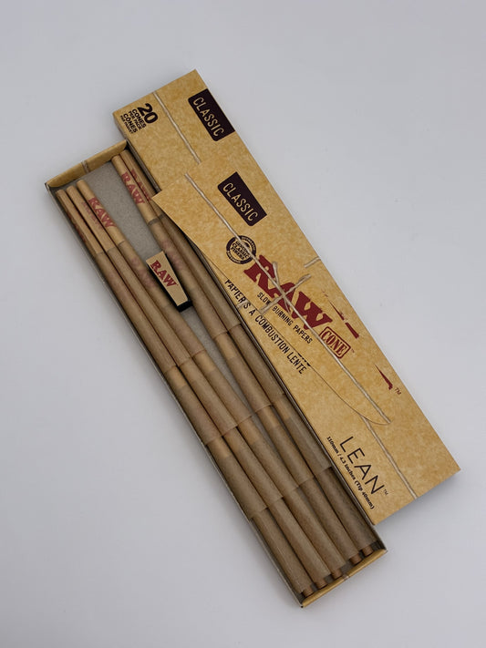 Raw Classic Lean Prerolled Cones 20 pack