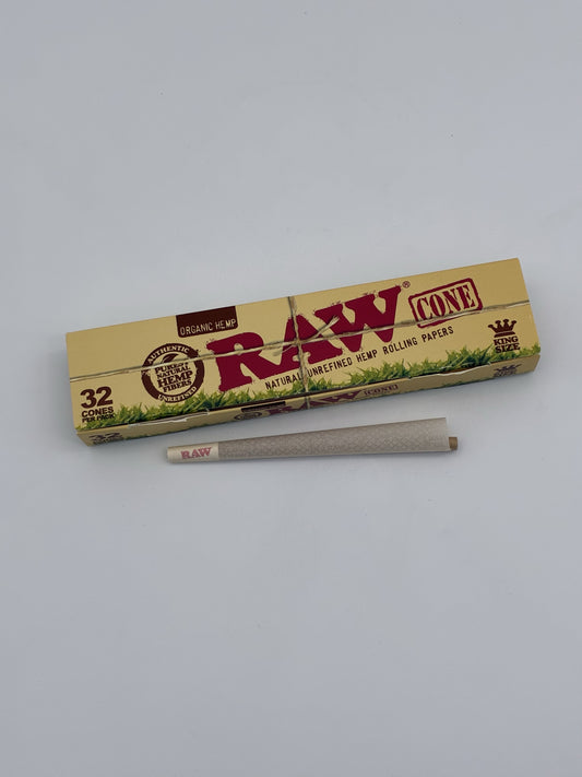 Raw Organic King Size Cone 32 Pack