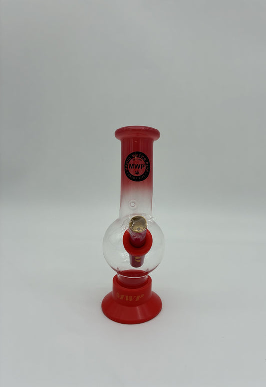 MWP Small Bent Bubble Bong 20cm Red