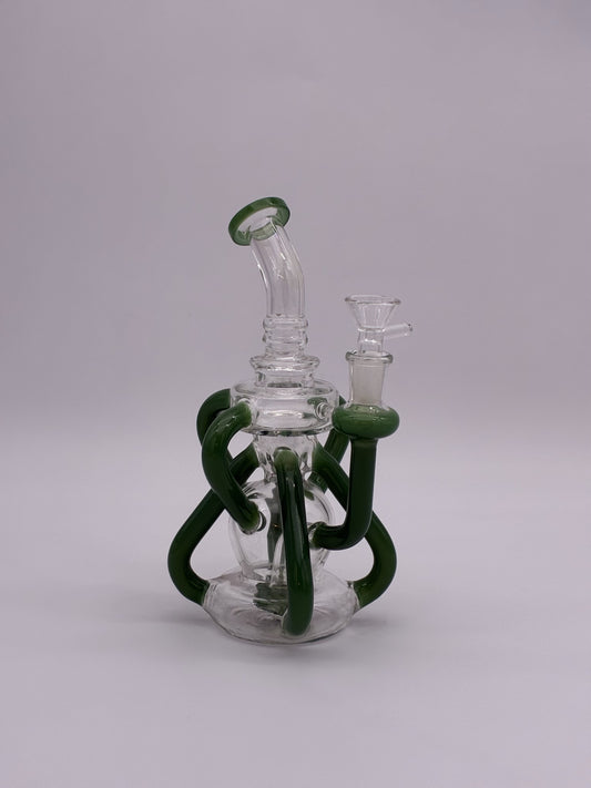 Stone Age Small Recycler Bong 23cm Jade