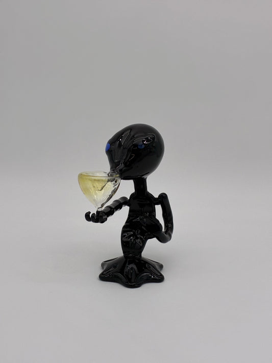 Glass Bong 15cm Black Alien