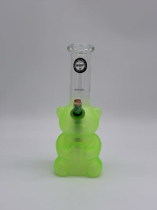 MWP Medium Bent Bubble Bong 27cm Green Gummy Bear