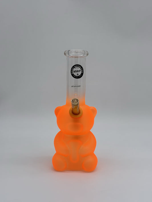 MWP Medium Bent Bubble Bong 27cm Orange Gummy Bear