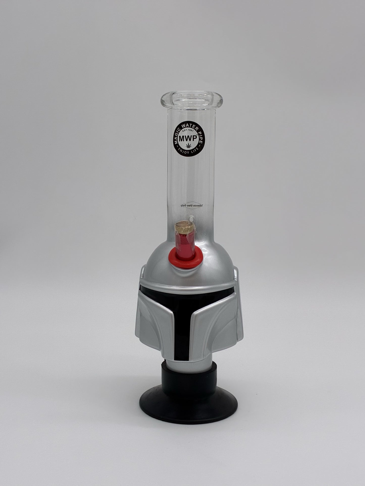 MWP Medium Bent Bubble Bong 25cm Mandalorian Helmet