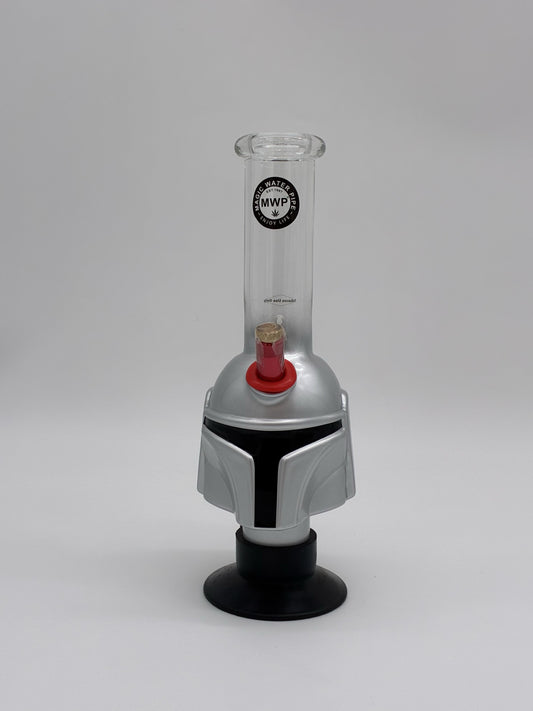 MWP Medium Bent Bubble Bong 25cm Mandalorian Helmet