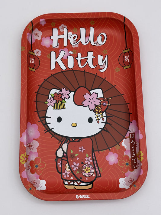 G Rollz Rolling Tray Hello Kitty Red Kimono Medium