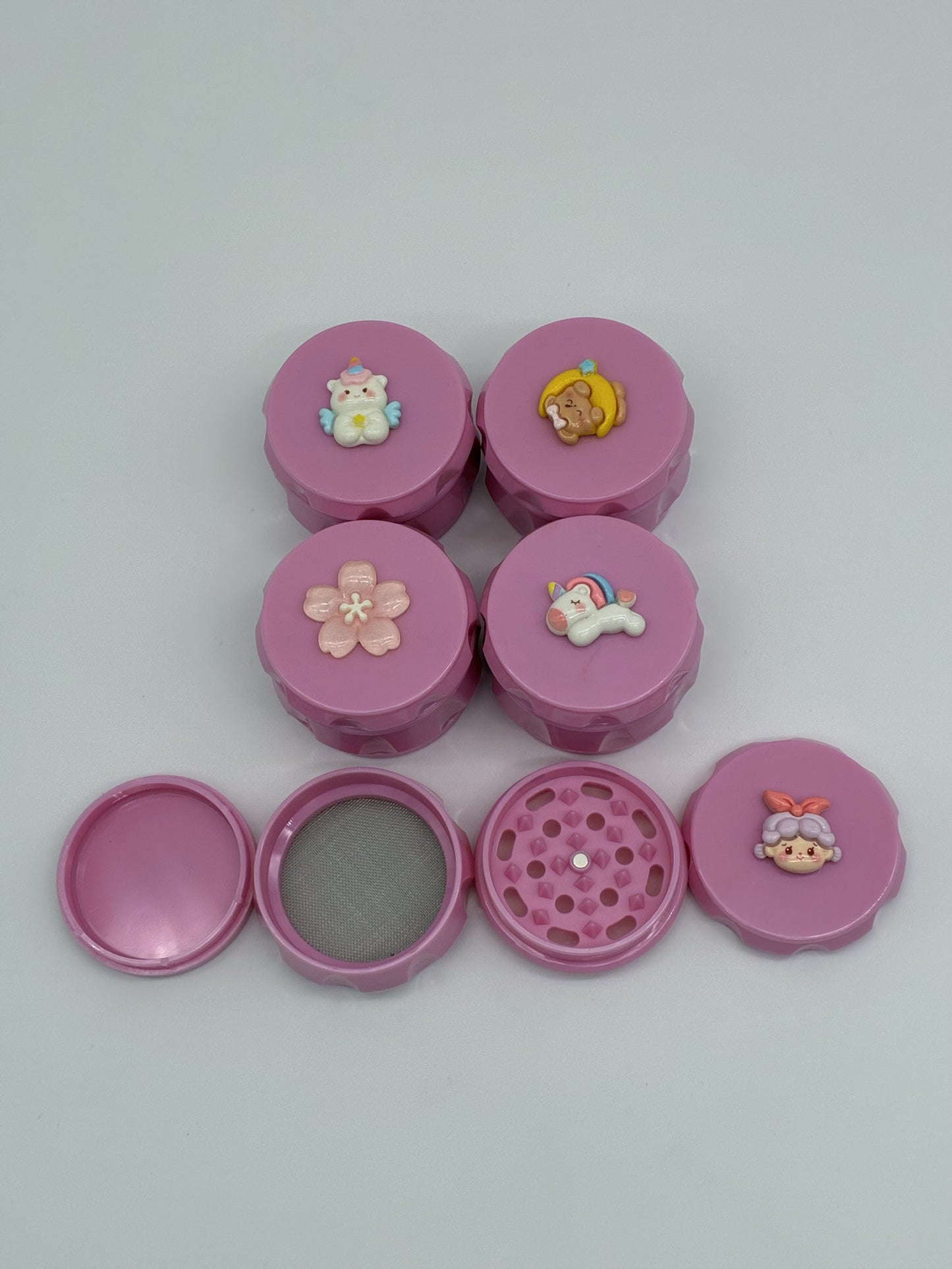 Baked Bunny Plastic Grinder 4pcs 60mm