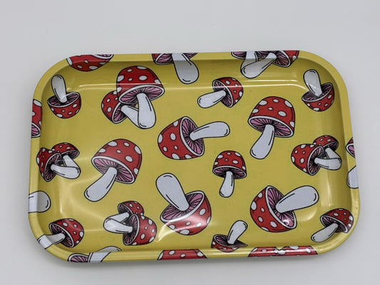 Rolling Tray Medium 28.8x18.8cm Yellow Mushroom