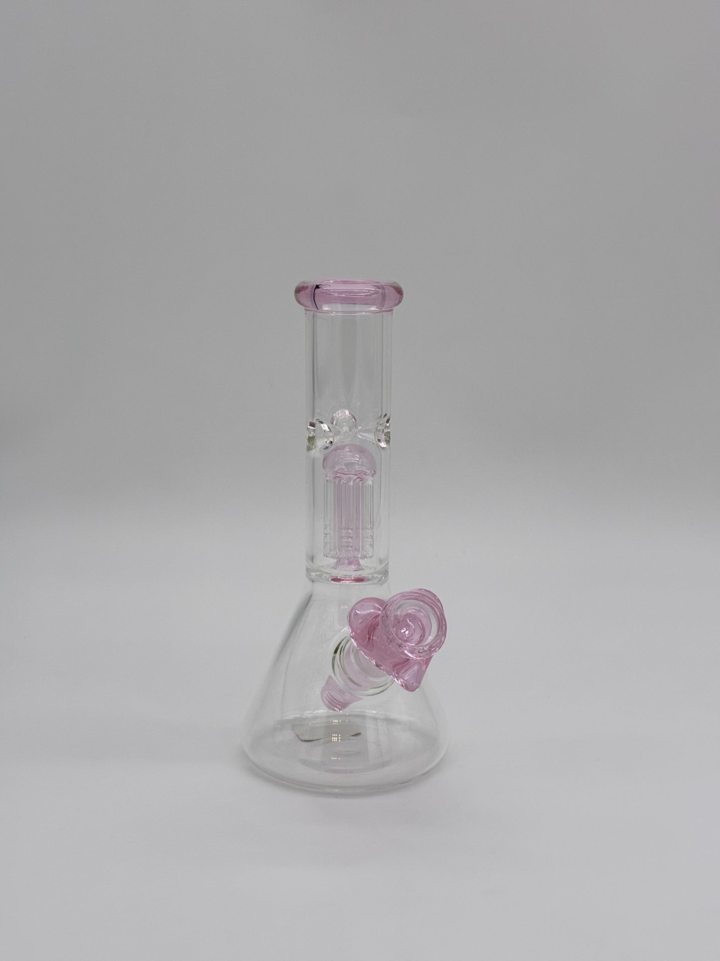 Beaker Percolator Bong 22cm Pink