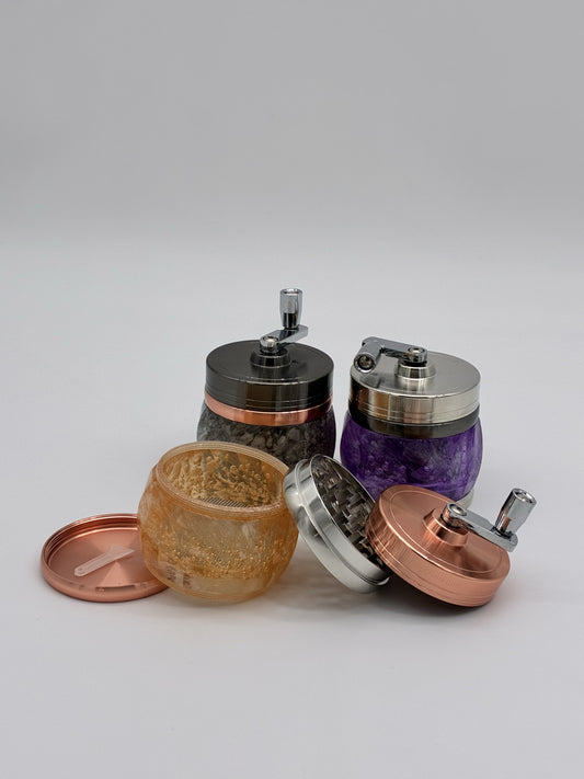 Metal Grinder with Handle 4pcs Colourful
