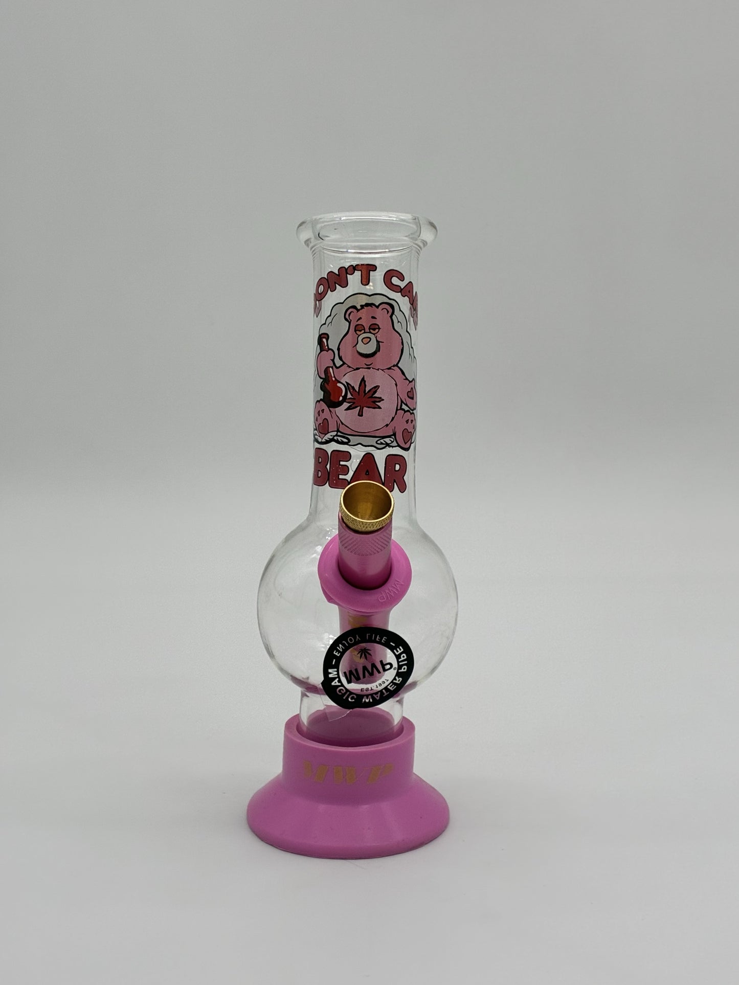 MWP Small Bent Bonza Bubble Bong 20cm Care Bear Pink