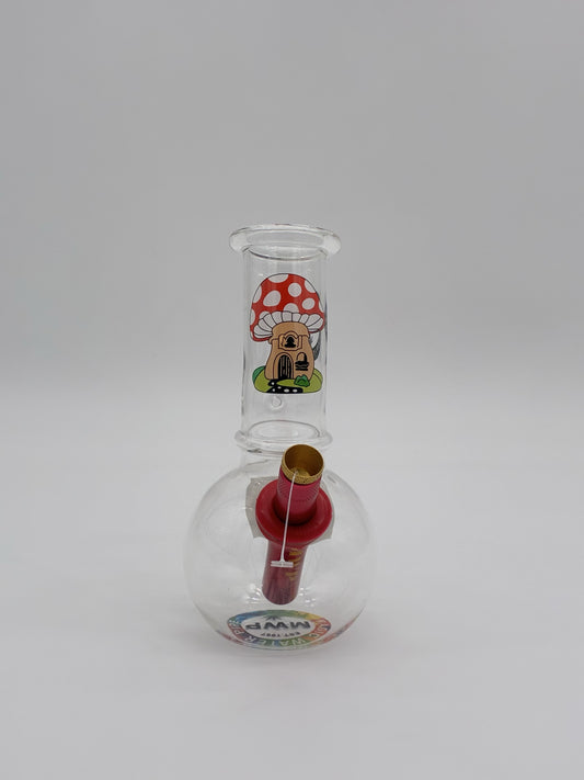MWP Small Bent Bonza Bubble Bong 15cm Mushrooms