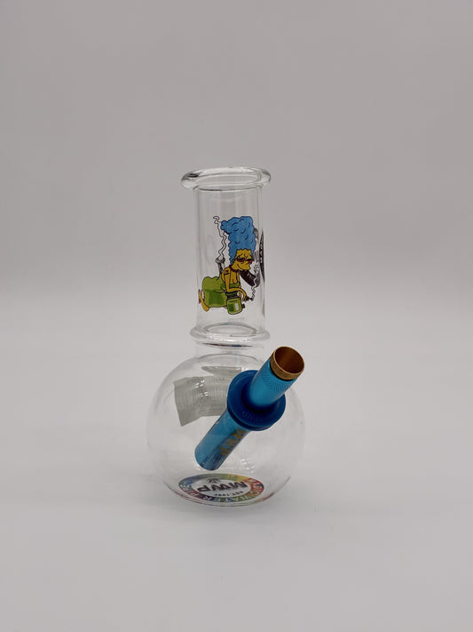 MWP Small Bent Bonza Bubble Bong 15cm Marge Simpson
