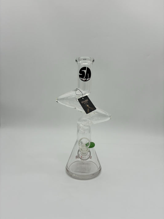 Stone Age Large Zig Zag Beaker Bong 30cm