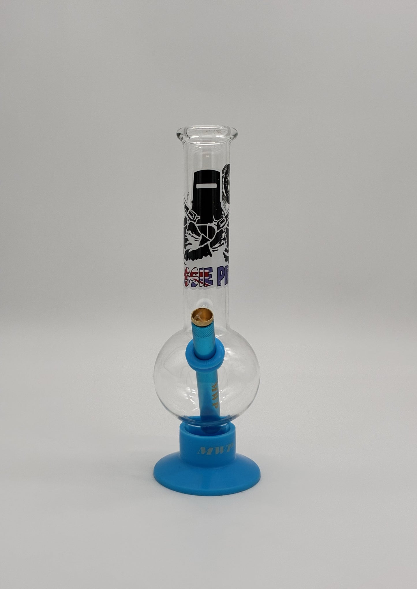 MWP Medium Bent Bubble Bong 25cm Ned Kelly