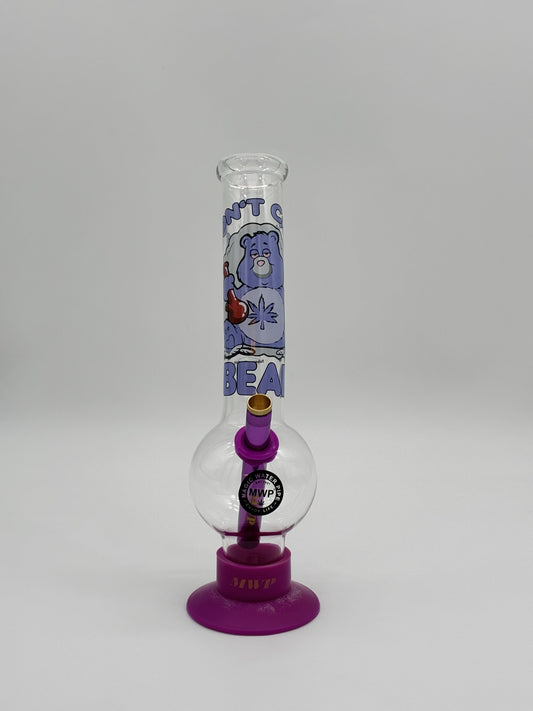 MWP Large Bent Bubble Bong 30cm Care Bear Purple