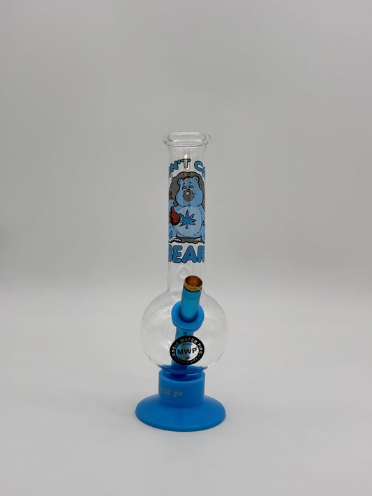 MWP Medium Bent Bubble Bong 25cm Care Bear Blue