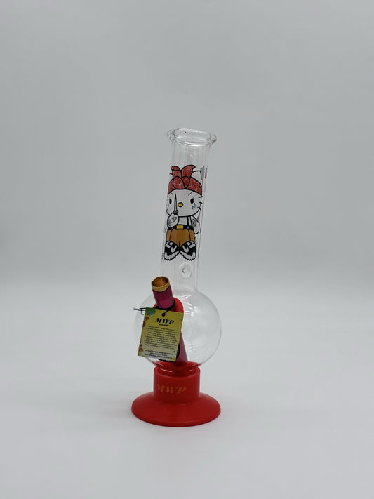 MWP Medium Bent Bubble Bong 25cm GG Filter Hello Kitty