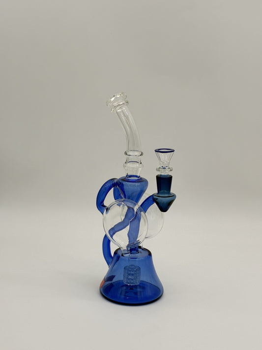 Stone Age Recycler Blue Bong 28cm