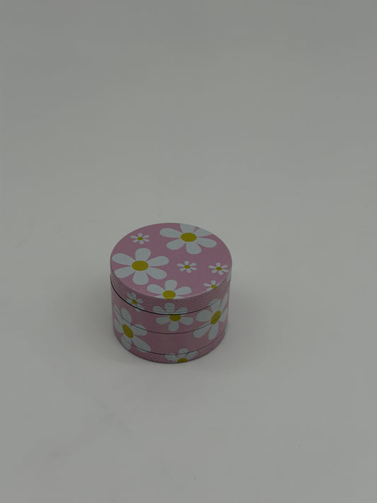 Metal Grinder 4pc 50mm Pink Daisy